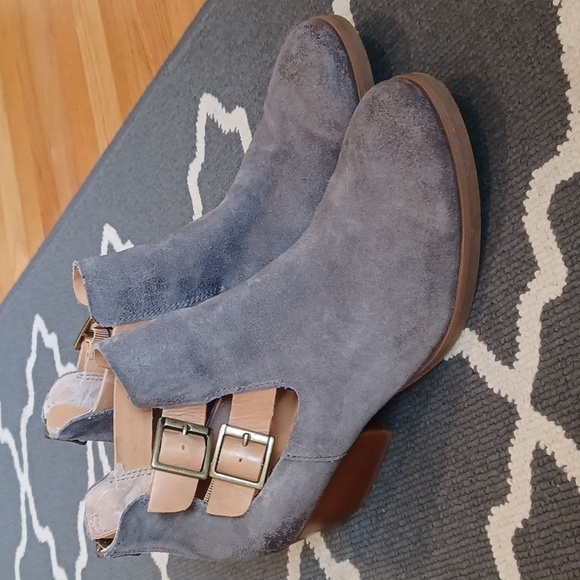 Korks by Kork-Ease Gabriella Gray & Tan Ankle Boots Women's 9.5 - Picture 14 of 15